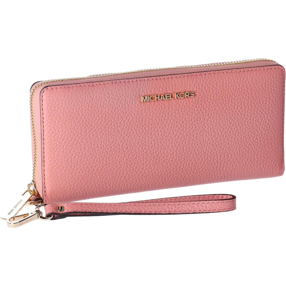 Michael Kors Jet Set Travel Large Pebbled Leather Continental Wallet Wristlet - Picture 3 of 5